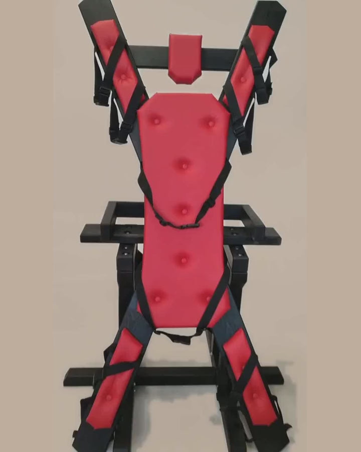 Manual rotation of the freestanding St. Andrew’s Cross from the vertical position to the horizontal position